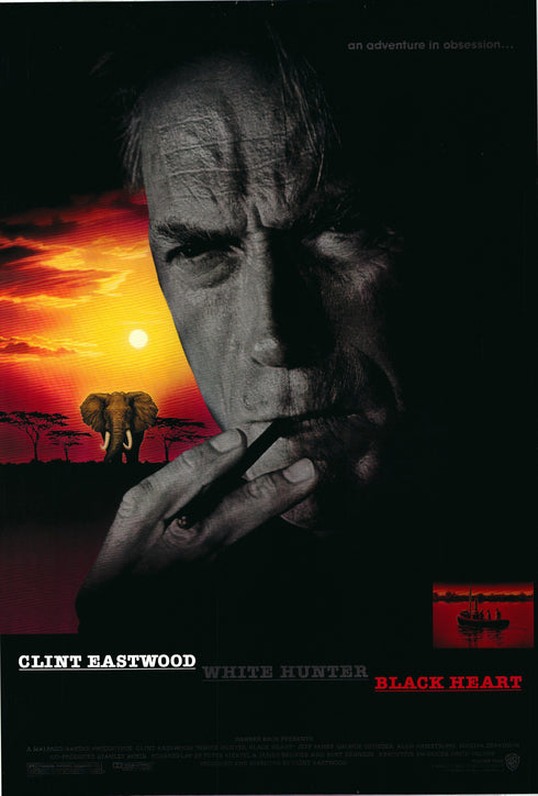 white hunter, black heart 1990 one sheet poster rolled