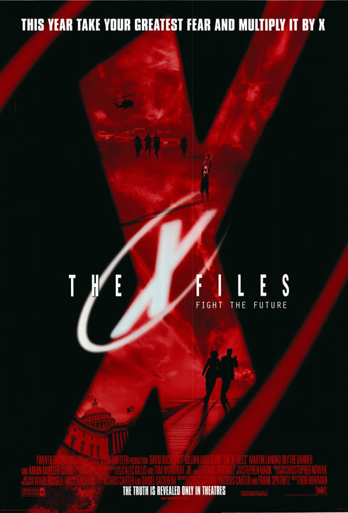 x files 1998 one sheet poster rolled