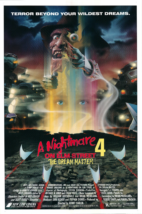 a nightmare on elm street 4 1988 one sheet poster rolled