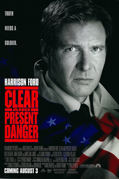 clear and present danger 1994 one sheet poster rolled