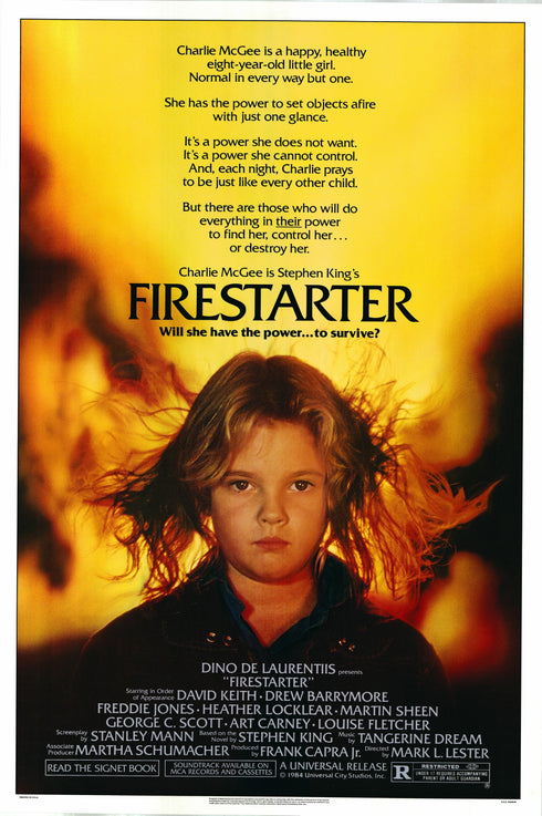 firestarter 1984 one sheet poster rolled
