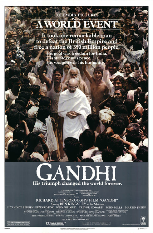 gandhi 1982 one sheet poster rolled
