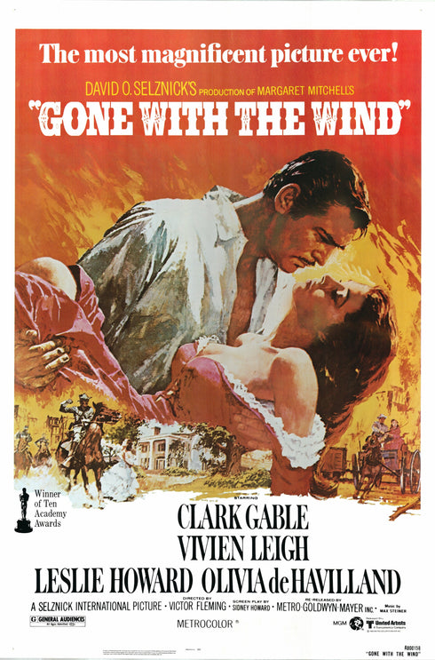 gone with the wind 1980 one sheet poster rolled