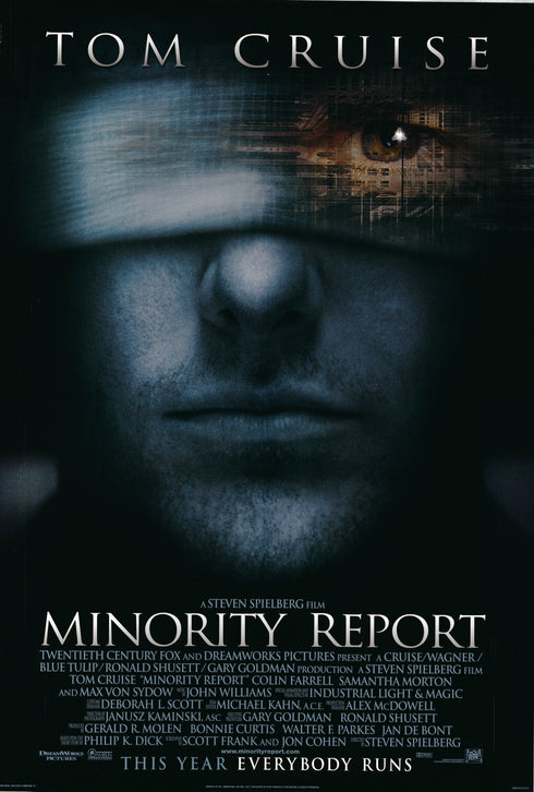minority report 2002 one sheet poster rolled