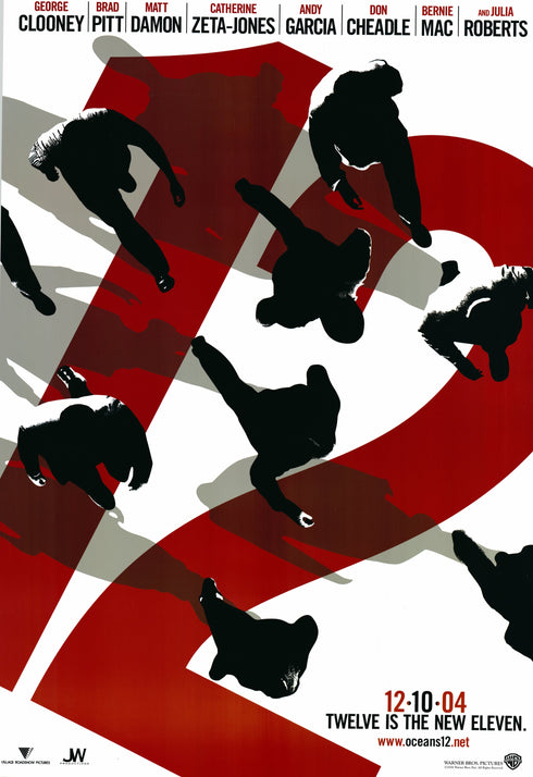 oceans 12 2004 one sheet poster rolled