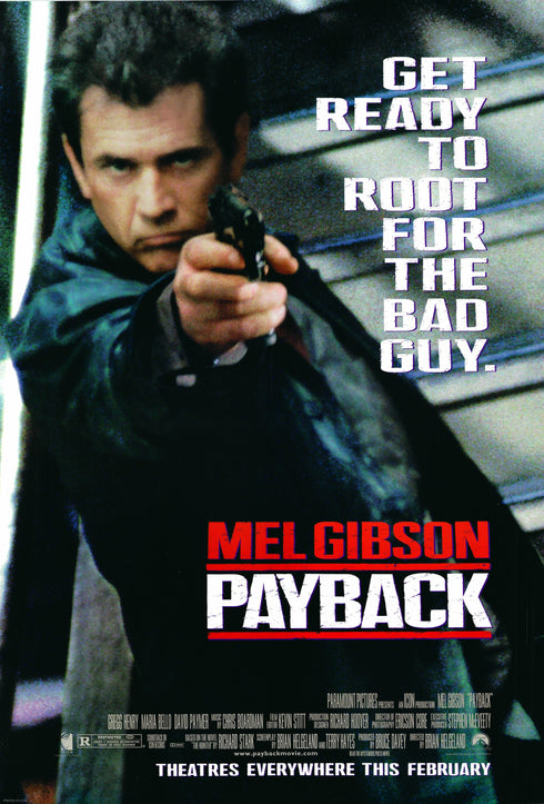 payback 1998 one sheet poster rolled double sided