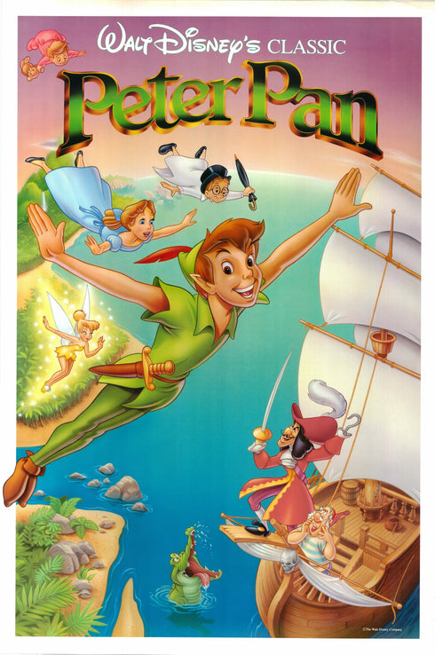 peter pan 1989 one sheet poster rolled