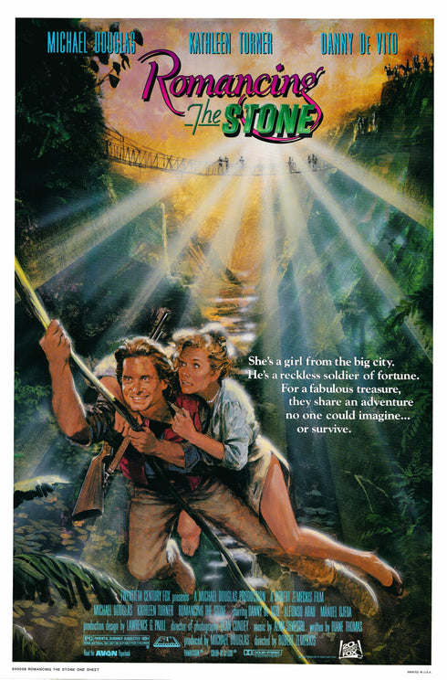romancing the stone 1984 one sheet poster rolled
