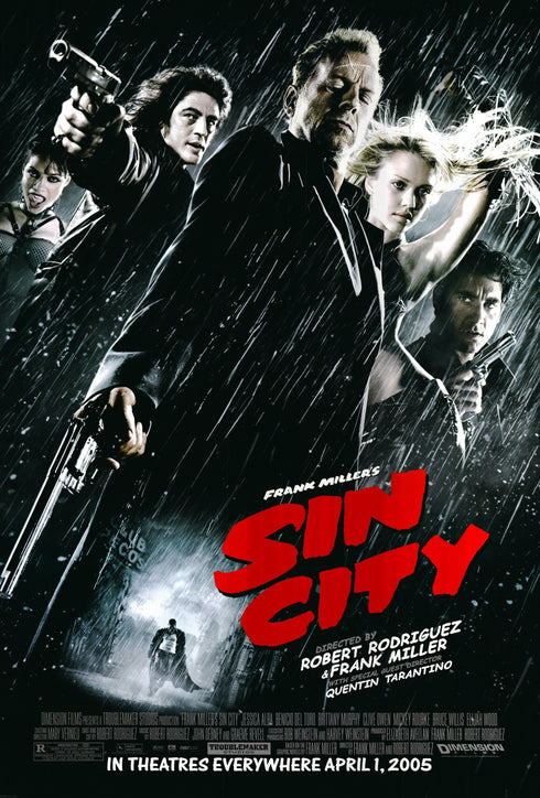 sin city 2005 one sheet poster rolled (cast)