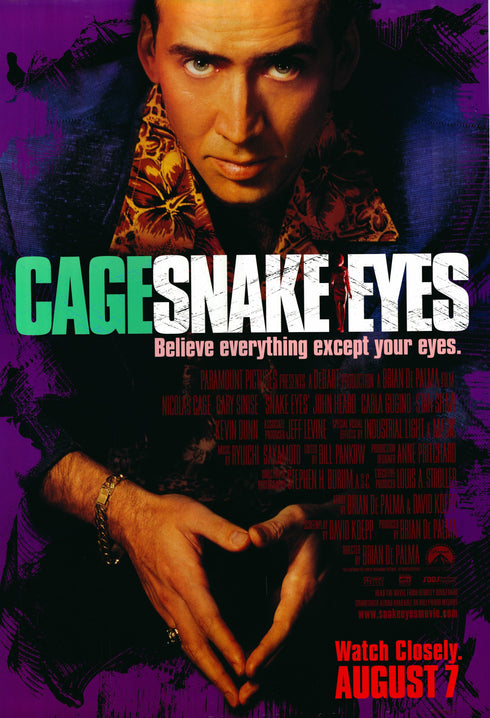 snake eyes 1998 one sheet poster rolled