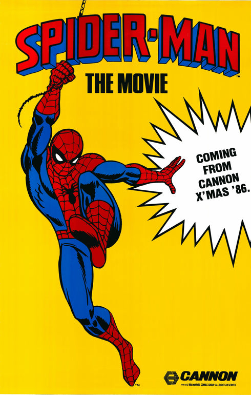 spider man the movie 1986 advance sheet poster rolled