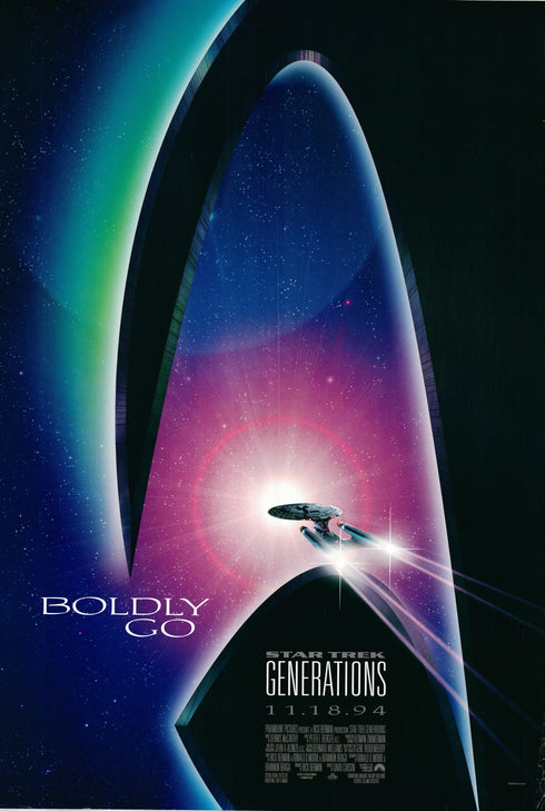 star trek 7: generations 1994 advance sheet poster rolled