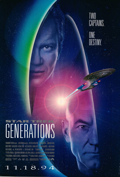 star trek 7: generations 1994 one sheet poster rolled