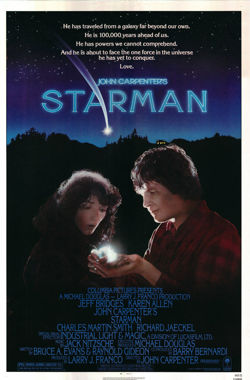 starman 1984 one sheet poster rolled