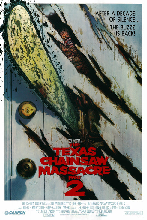 texas chainsaw massacre 2 1986 one sheet poster rolled a (howling style)
