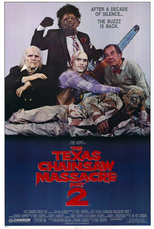 texas chainsaw massacre 2 1986 one sheet poster rolled b (breakfast club style)