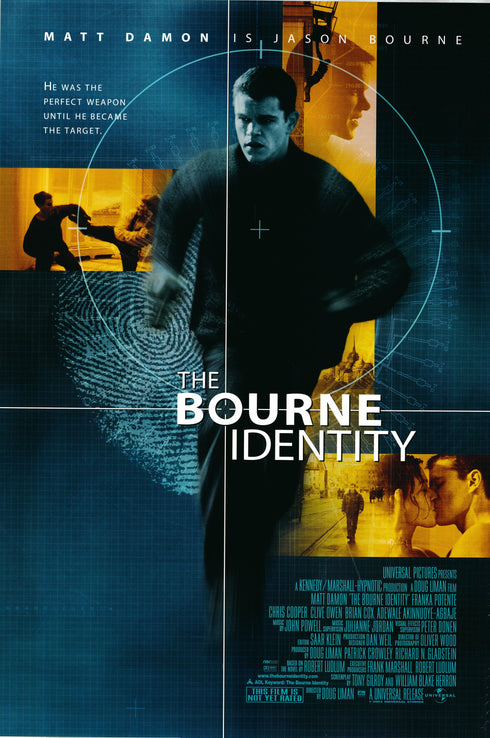the bourne identity 2002 advance poster rolled