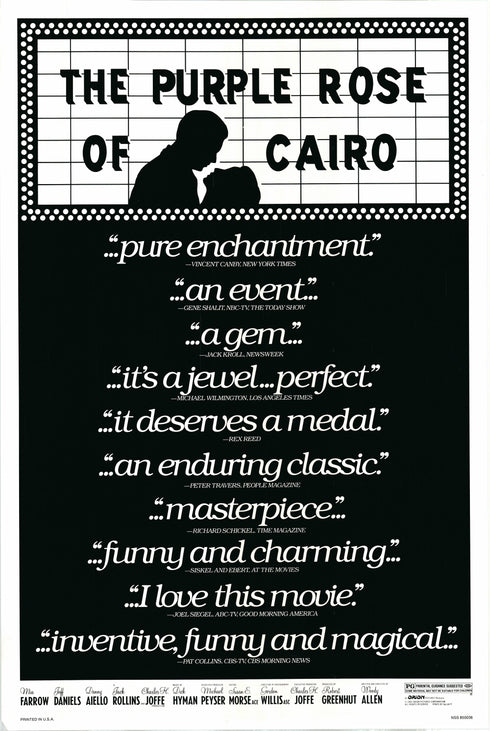 the purple rose of cairo 1985 one sheet poster rolled