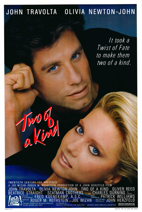 two of a kind 1983 one sheet poster rolled