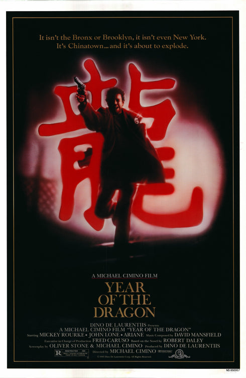 year of the dragon 1985 one sheet poster rolled