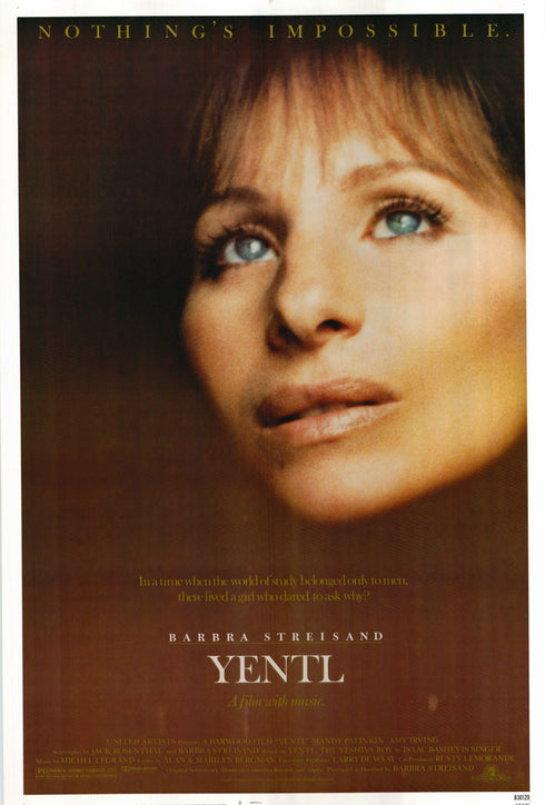 yentl 1983 one sheet poster rolled