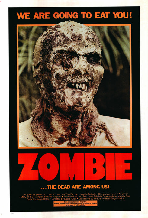 zombie 1979 one sheet poster rolled