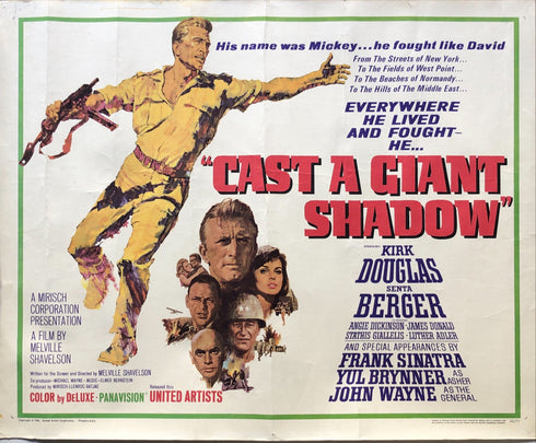 cast a giant shadow 1966 display sheet, rolled