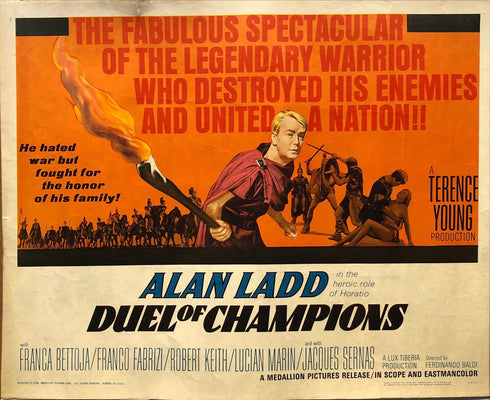 duel of champions 1964 display sheet, rolled
