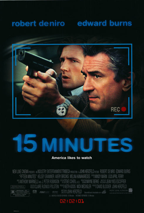 15 minutes 2001 one sheet poster rolled