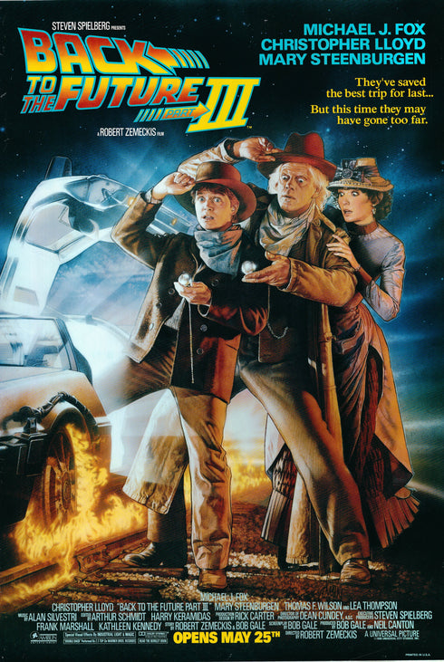 back to the future 3 1990 one sheet poster rolled double sided