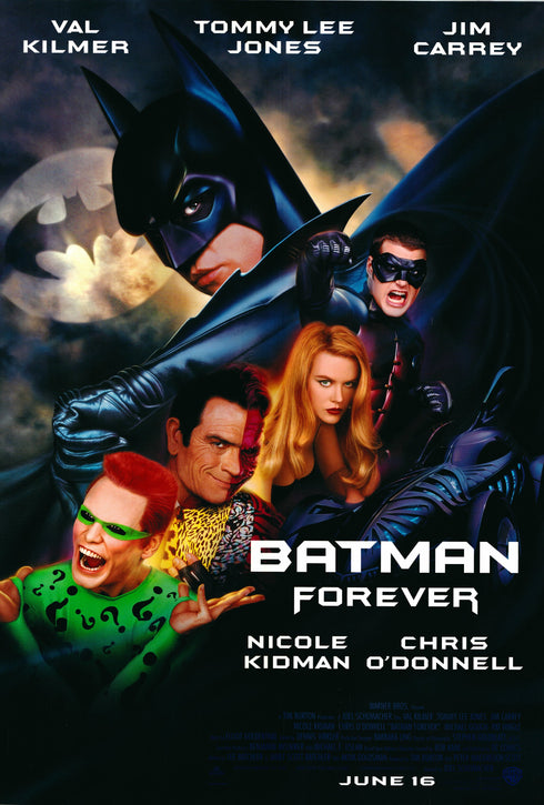 batman forever 1995 one sheet poster rolled double sided