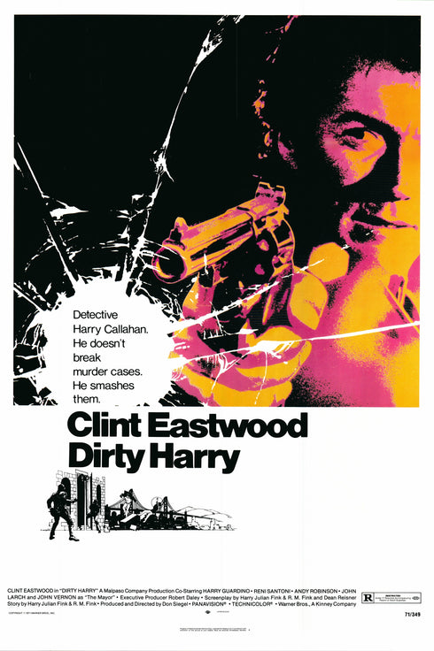 dirty harry 1971 one sheet poster rolled version r