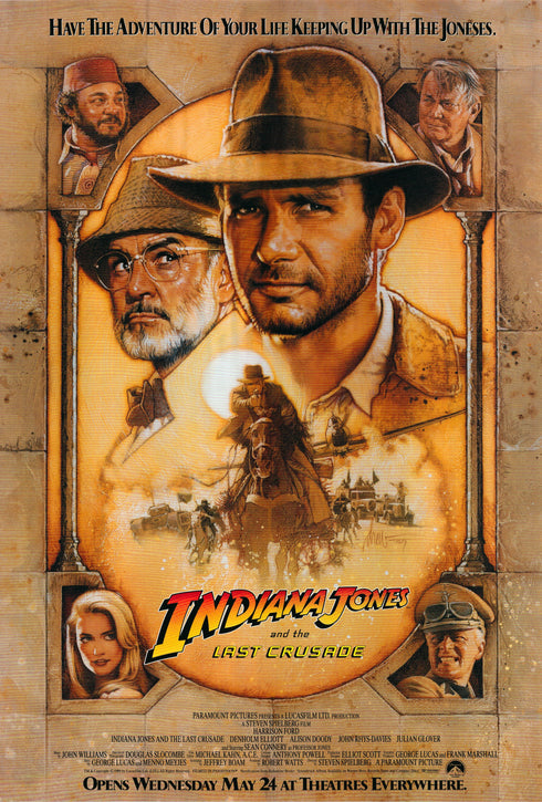 indiana jones and the last crusade 1988 advance one sheet poster rolled