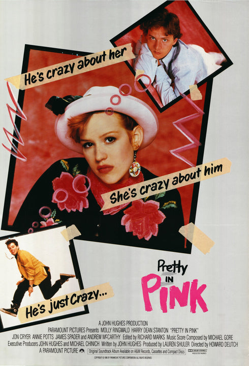 pretty in pink 1986 one sheet poster rolled version b - color