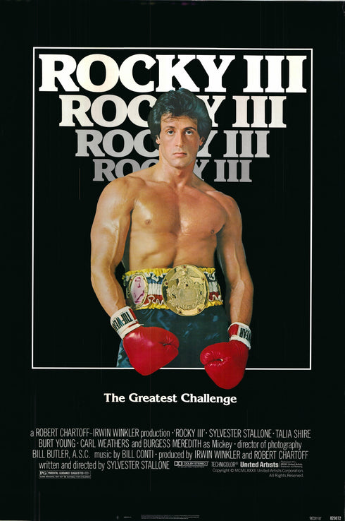 rocky 3 1982 one sheet poster rolled