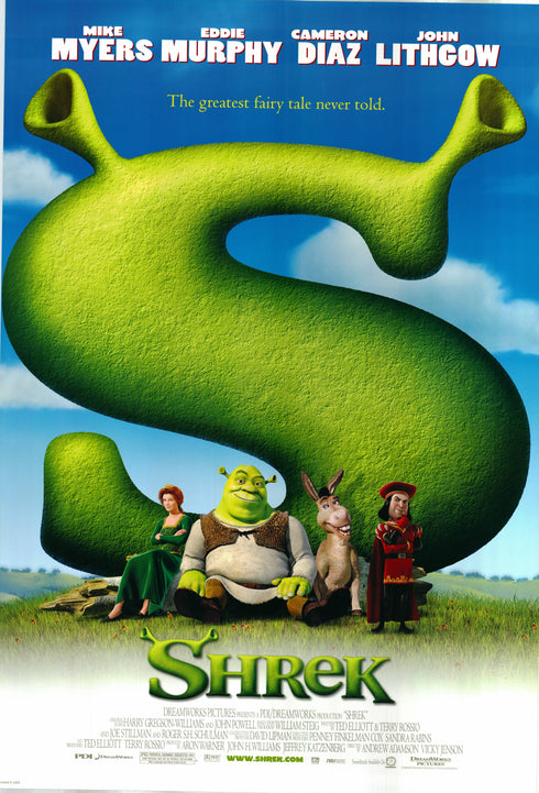 shrek 2001 one sheet poster rolled