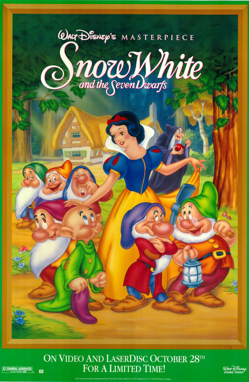 snow white 1987R one sheet poster rolled