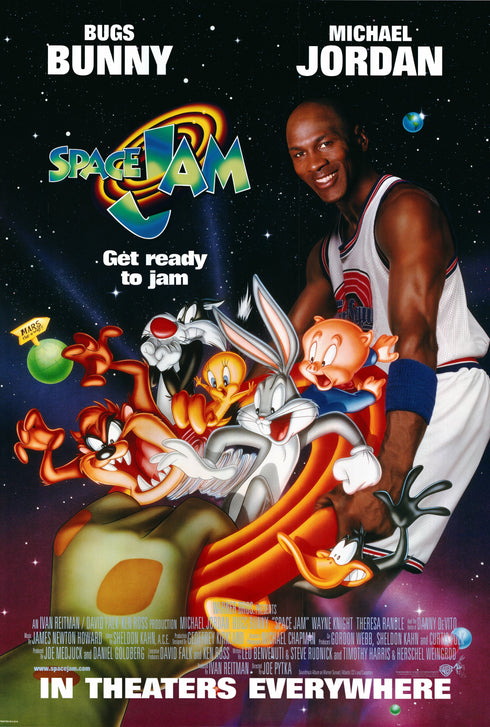 space jam 1996 one sheet poster rolled