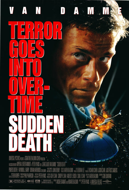sudden death 1995 one sheet poster rolled double sided