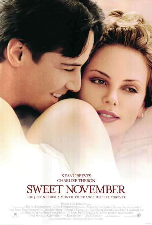 sweet november 2001 one sheet poster rolled double sided