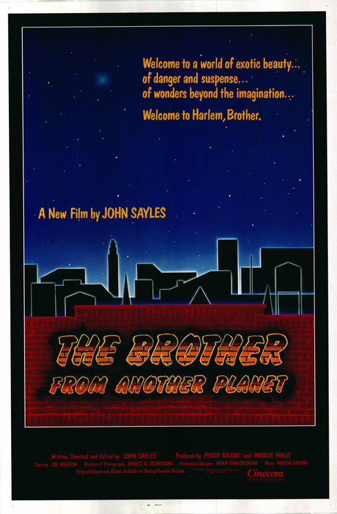 the brother from another planet 1984 one sheet poster rolled