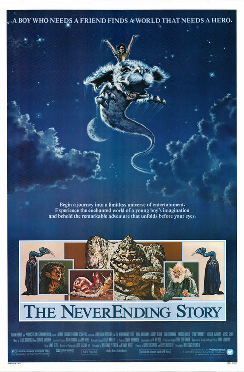 the neverending story 1984 one sheet poster rolled