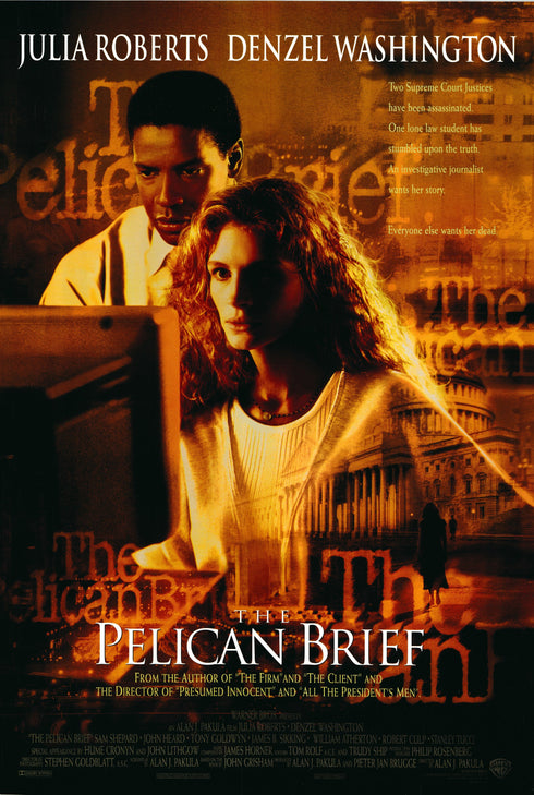 the pelican brief 1993 advance sheet poster rolled