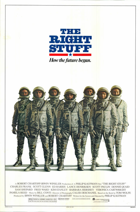the right stuff 1983 advance one sheet poster rolled