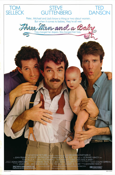 three men and a baby 1987 one sheet poster rolled