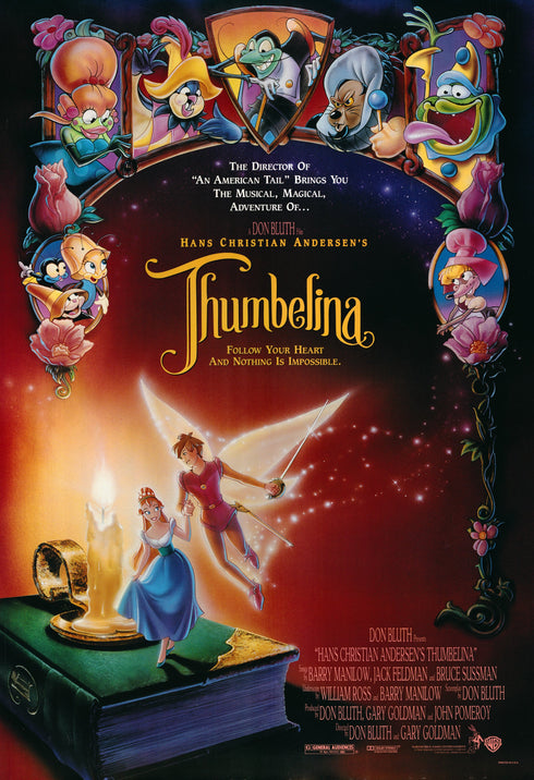 thumbelina 1993 one sheet poster rolled double sided