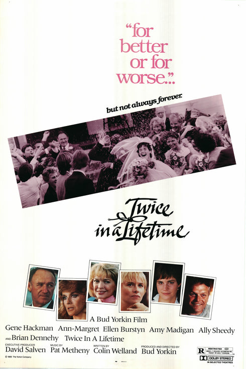 twice in a lifetime 1985 one sheet poster rolled