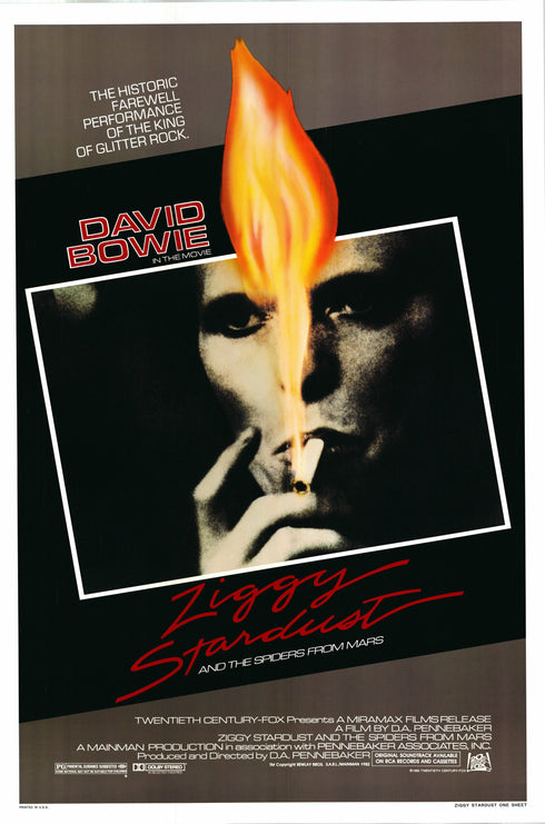 ziggy stardust and the spiders from mars 1983 one sheet poster rolled