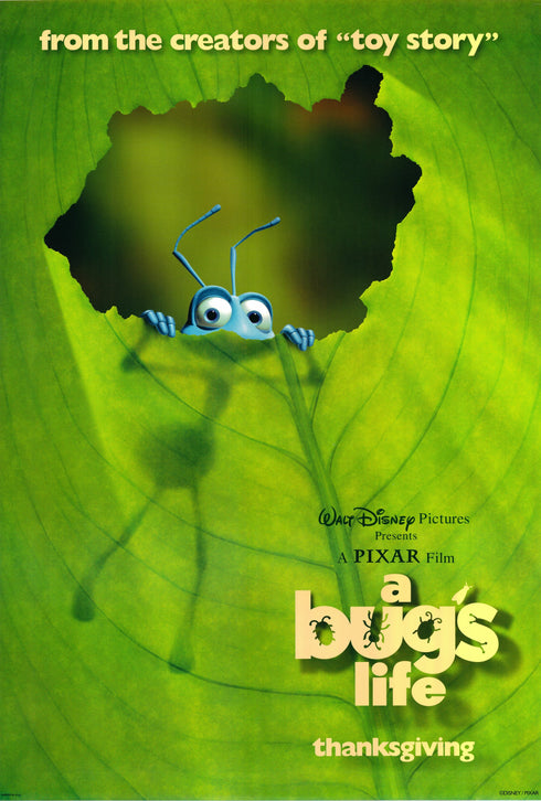 a bug's life 1998 advance one sheet poster rolled