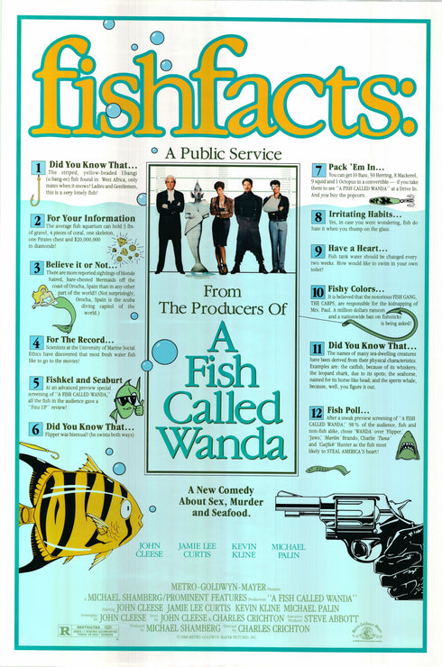 a fish called wanda 1988 one sheet poster rolled